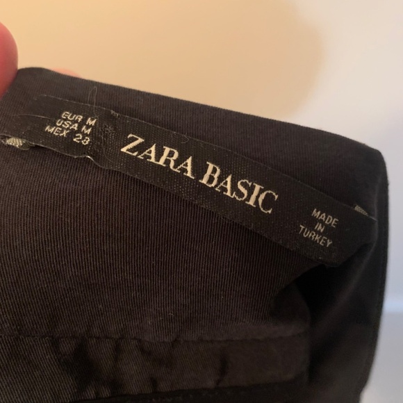 Zara Black High Rise Tie Front Shorts M - Picture 3 of 7